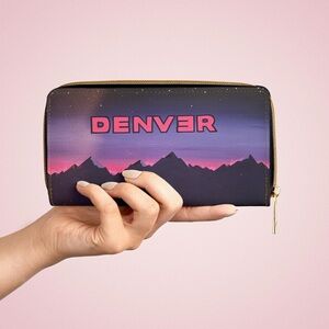 NEW Denver Original Art Printed Zip Around Long Wallet